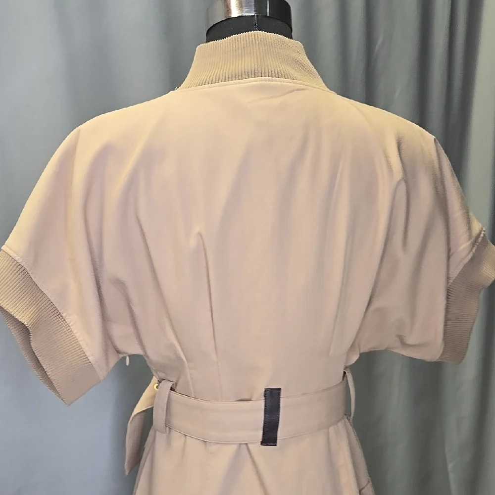 L'atiste Khaki Belted Dress with Pockets Utility or Safari Style Dress Size M - Picture 10 of 15